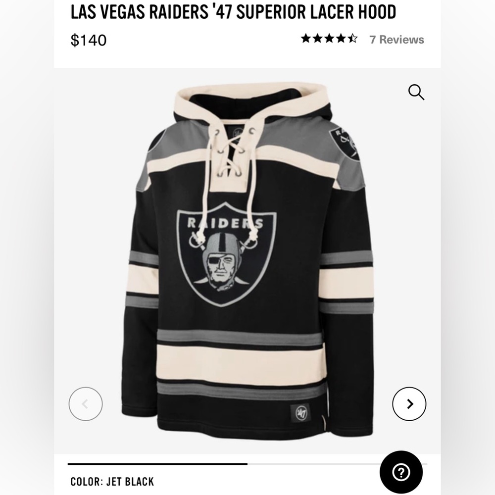 Unisex Las Vegas Raiders 47 Superior Lacer Hoodie Size Medium!